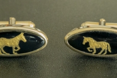 Gold-horse-cufflinks